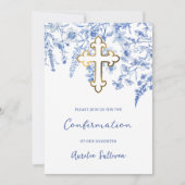 French Blue Wildflowers bevestiging Kaart (Voorkant)