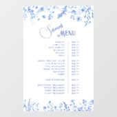 French Blue Wildflowers Diensten Menu Raamsticker (Vel)