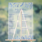 French Blue Wildflowers Prijslijst Acryl Bord (Neutraal)