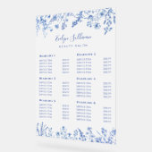 French Blue Wildflowers Prijslijst Acryl Bord (Hoek)