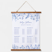 French Blue Wildflowers Prijslijst Hangend Wandkleed (Voorkant)