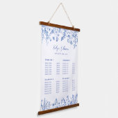 French Blue Wildflowers Prijslijst Hangend Wandkleed (Gebogen)