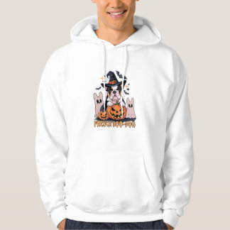 French Boo Dog Cute Frenchie Halloween Ghost Dog T Hoodie