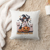 French Boo Dog Cute Frenchie Halloween Ghost Dog T Kussen (Deken)