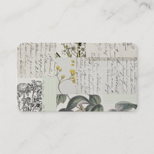 French Botanical Calling Cards Visitekaartje (Voorkant)