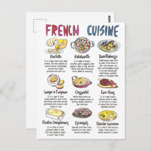 French Briefkaart (Voorkant / Achterkant)