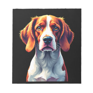 French Brittany Spaniel Moeder Vader Hondengezicht Notitieblok