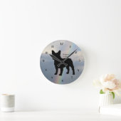 French Bull Dog Remembrance Wall Clock Ronde Klok (Huis)