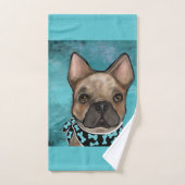 FRENCH BULLDOG BAD HANDDOEK (Handdoek)
