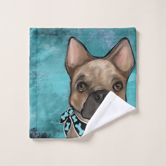 FRENCH BULLDOG BAD HANDDOEK (Wasdoekje)