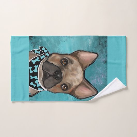 FRENCH BULLDOG BAD HANDDOEK (Handdoek)