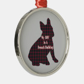 French Bulldog BFF Metalen Ornament (Rechts)