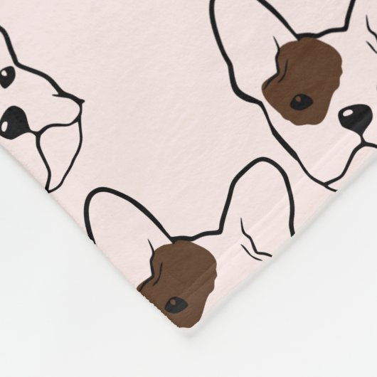 French Bulldog Blanket Fleece Deken (Hoek)