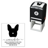 French Bulldog Brand Logo Zelfinktende Stempel (In situ)