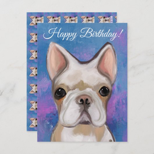 FRENCH BULLDOG BRIEFKAART (Voorkant / Achterkant)
