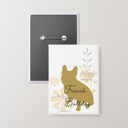 French Bulldog Button (Voorkant / Achterkant)