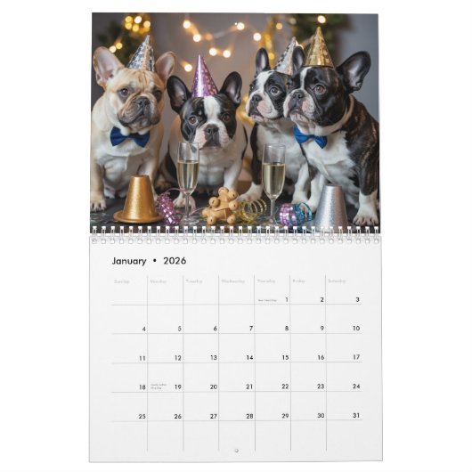 French Bulldog Calendar Kalender (Jan 2026)