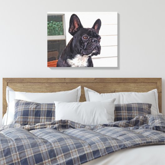 French Bulldog Canvas Afdruk (Insitu (Slaapkamer))