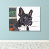 French Bulldog Canvas Afdruk (Insitu (Houten vloer))
