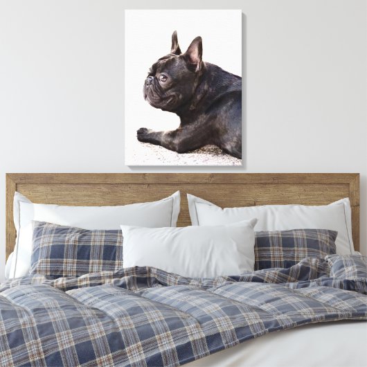 French Bulldog Canvas Afdruk (Insitu (Slaapkamer))