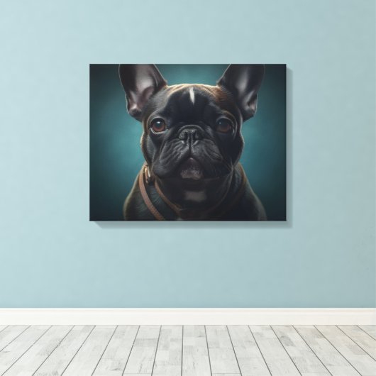 French Bulldog Canvas Afdruk (Insitu (Houten vloer))
