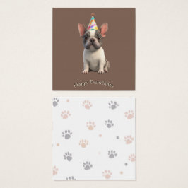 French Bulldog Card Vierkante Visitekaartjes