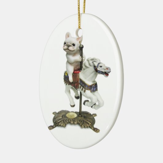 French Bulldog Carousel Keramisch Ornament (Links)