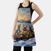 French Bulldog Christmas Boat Holiday Schort (Insitu)