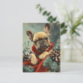 French Bulldog Christmas Briefkaart (Staand voorkant)