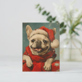 French Bulldog Christmas Briefkaart (Staand voorkant)