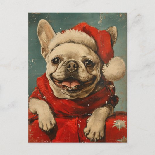 French Bulldog Christmas Briefkaart (Voorkant)
