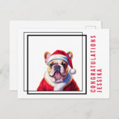 French Bulldog Christmas Briefkaart (Voorkant / Achterkant)