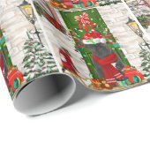 French Bulldog Christmas Cadeaupapier (Rol Hoek)