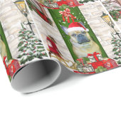 French Bulldog Christmas Cadeaupapier (Rol Hoek)