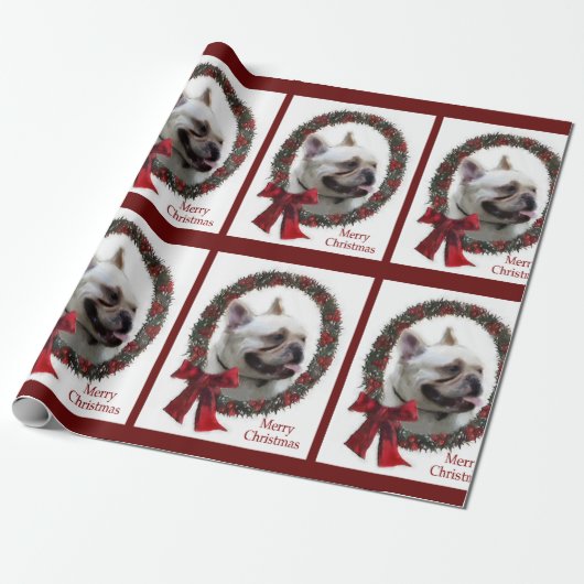 French Bulldog Christmas Cadeaupapier (Uitgerold)