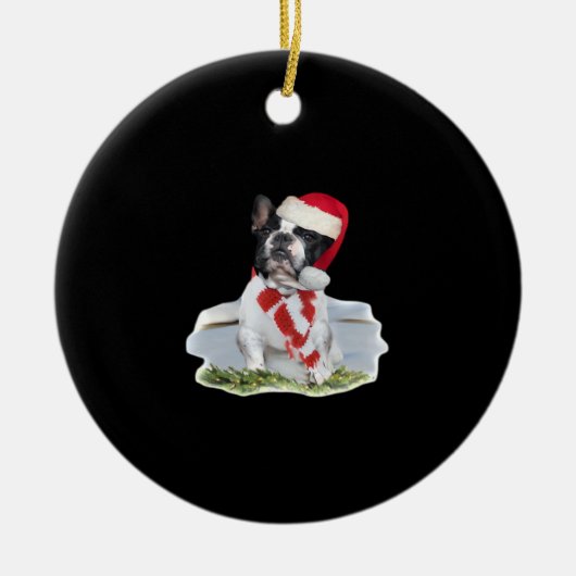 French Bulldog Christmas Day Holidays Gifts Classi Keramisch Ornament (Voorkant)