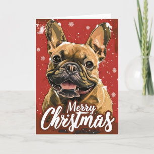 French Bulldog Christmas Feestdagen Kaart