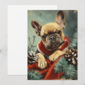 French Bulldog Christmas Feestdagenkaart (Voorkant / Achterkant)