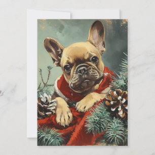 French Bulldog Christmas Feestdagenkaart