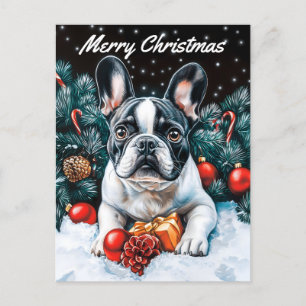 French Bulldog Christmas Feestdagenkaart