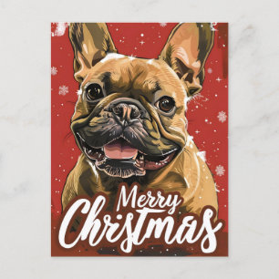 French Bulldog Christmas Feestdagenkaart