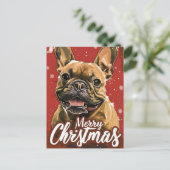 French Bulldog Christmas Feestdagenkaart (Staand voorkant)
