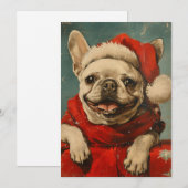 French Bulldog Christmas Feestdagenkaart (Voorkant / Achterkant)