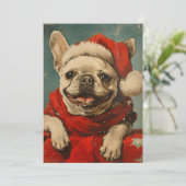 French Bulldog Christmas Feestdagenkaart (Staand voorkant)