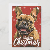 French Bulldog Christmas Feestdagenkaart (Voorkant)