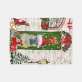 French Bulldog Christmas Fleece Deken (Voorkant (Horizontaal))