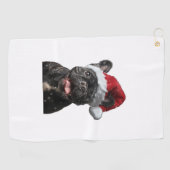 French Bulldog Christmas Golfhanddoek (Horizontaal)