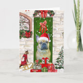 French Bulldog Christmas Kaart (Voorkant)