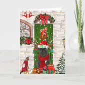 French Bulldog Christmas Kaart (Voorkant)