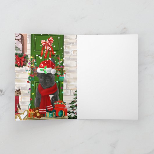 French Bulldog Christmas Kaart (Binnen)